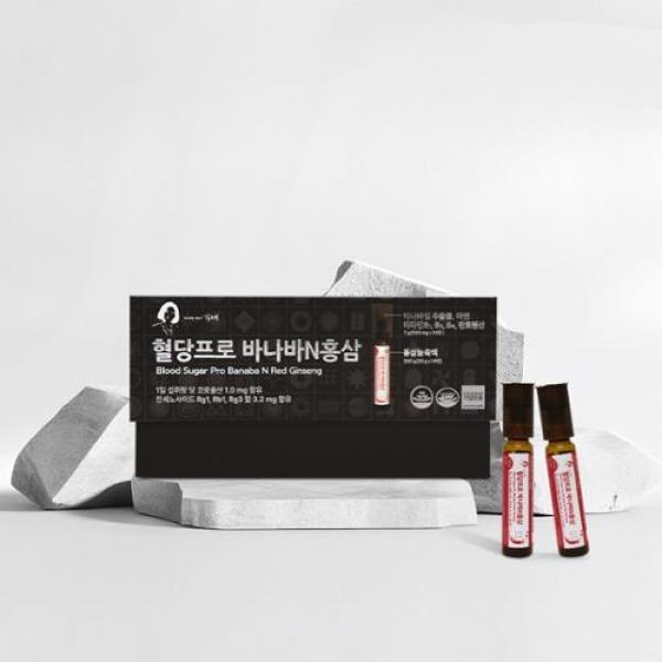 김소형 혈당프로 바나바N홍삼 20g+500mg*1정 x 14병 쇼핑백 포함