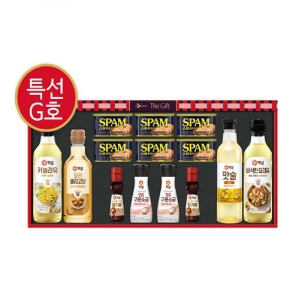 LW CJ 특별한선택 G호 선물세트 한박스 3개입 명절 추석 설 선물 햄 올리고당 맛술 요리유 식품