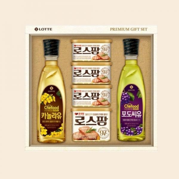 LW 런천미트 3호 1세트 알찬구성 햄 포도씨유 카놀라유 명절 설 추석 식품 선물세트