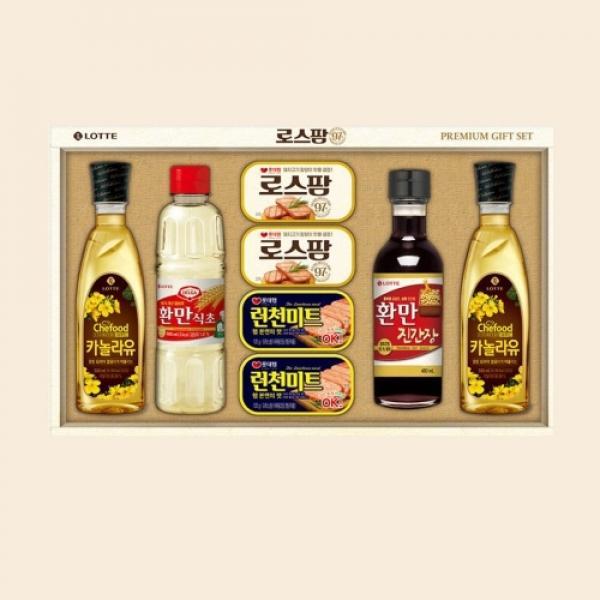LW 로스팜 로스팜97-LW2호 1세트 알찬구성 식초 간장 카놀라유 햄 식품 조미료 명절 설 추석 선물세트