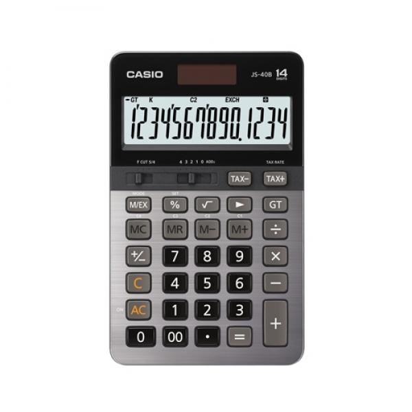 카시오)계산기(JS-40B/실버/14자리)