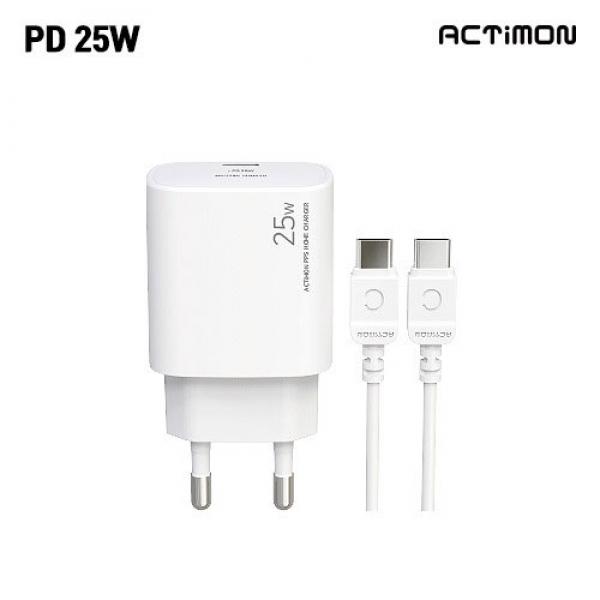 [액티몬] PPS PD 25W 초고속 C타입 가정용 충전기 MON-PD25W-HC - PD C to C