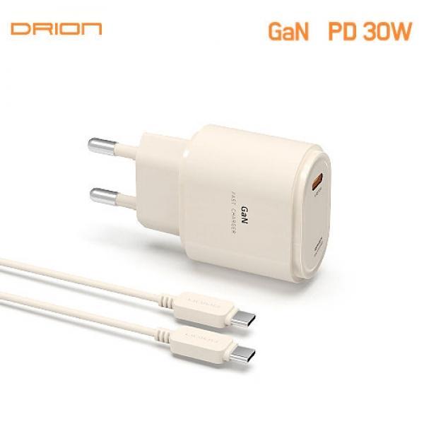 [드리온] GaN PD 30W C타입 초고속 가정용 충전기 DR-PD30W-T7 - PD C to C
