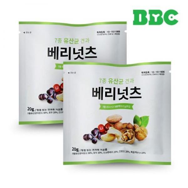 비비씨 7종 유산균 견과 베리넛츠 30입 무지박스