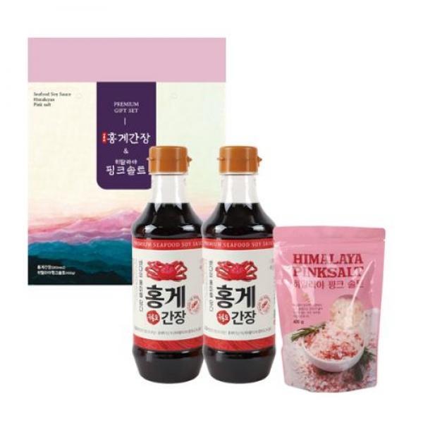 구룡포 홍게간장 500ml 2P+히말라야핑크소금