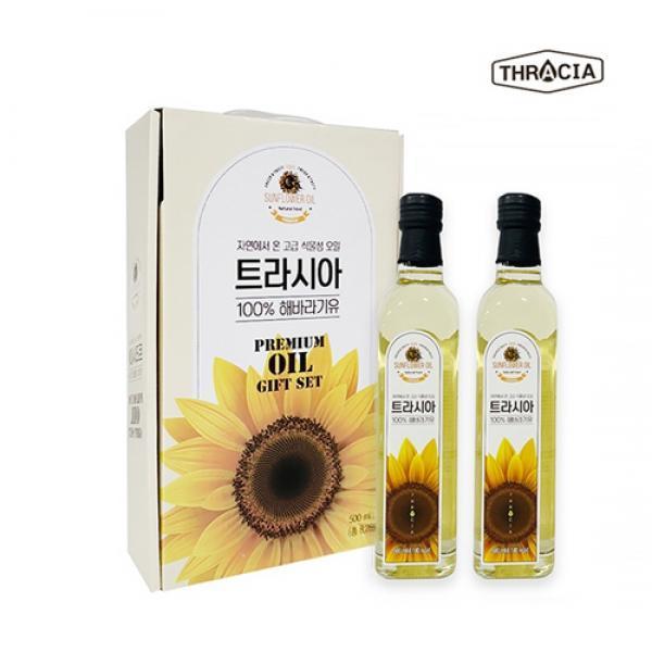 트라시아 프리미엄 해바라기 오일 PET 500ml x 2개