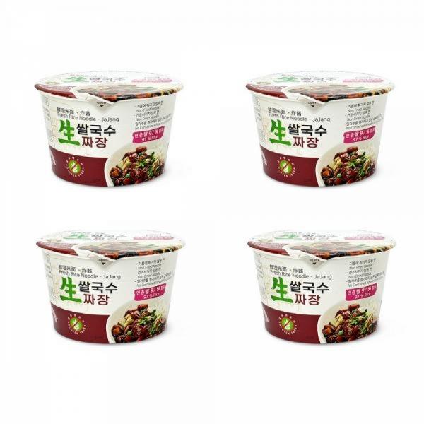 생쌀국수 볶음 짜장 컵라면 4개 1박스