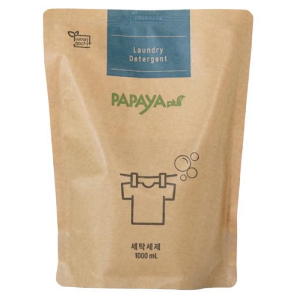 파파야플러스 저탄소 액상세탁세제 1000ml 파우치