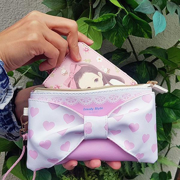 도담 러블리 리본 파우치 보관함