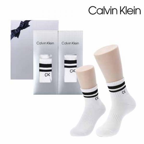 캘빈클라인 남녀 캐주얼 스포츠 파일 양말2족 세트 프리미엄 CKL41224 CK21750