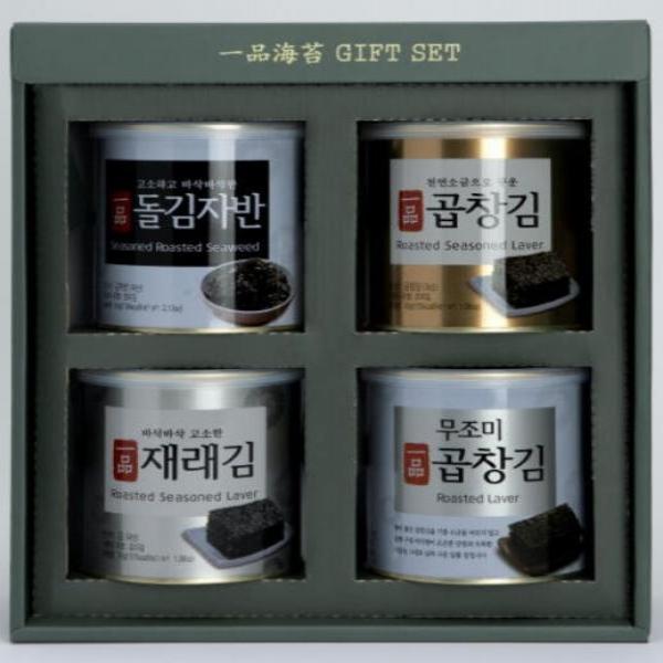 곱창김 재래김 무조미곱창김 돌김자반 캔 선물세트