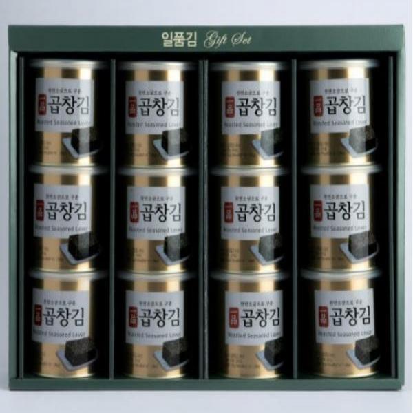 일품 조미 곱창김 선물세트 12캔