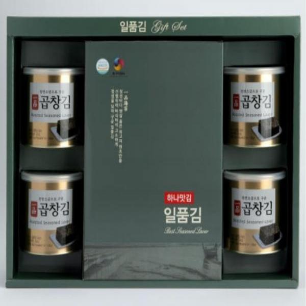 일품 곱창김 조미 대천 전장 김 5입 선물세트 4캔