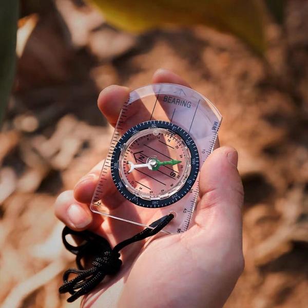 나침반 캠핑 등산 투명 휴대용 소형