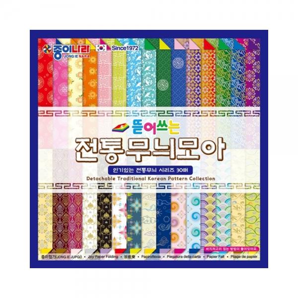 f20 127816 종이나라 2500 뜯어쓰는 전통무늬모아 색종이 30매입 15x15cm 1개 1개입