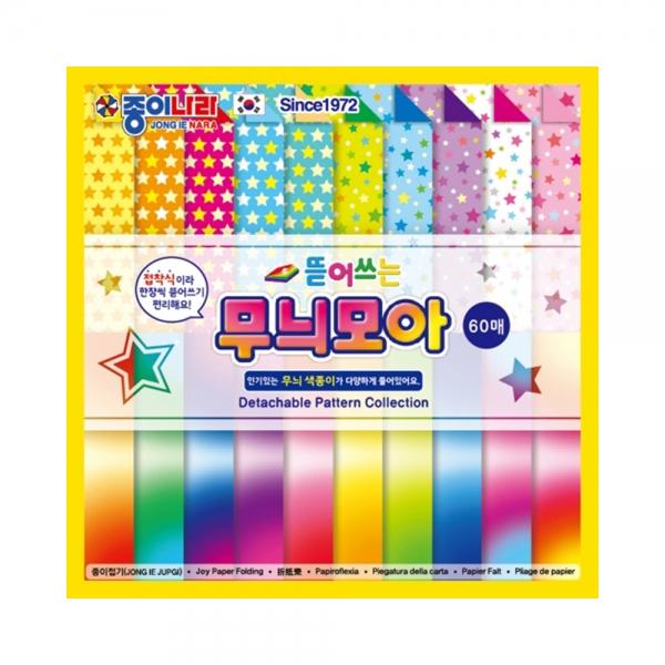 f20 36564 종이나라 뜯어쓰는 무늬모아 색종이 60매 7.5x7.5cm 1개 1개입
