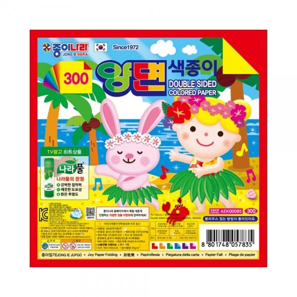 f20 122555 종이나라 300 양면색종이 12색 6매 15x15cm 1개 1개입