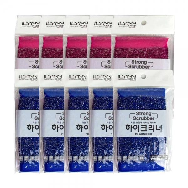 아이린 하이크리너 수세미 1매 10개-색상 랜덤