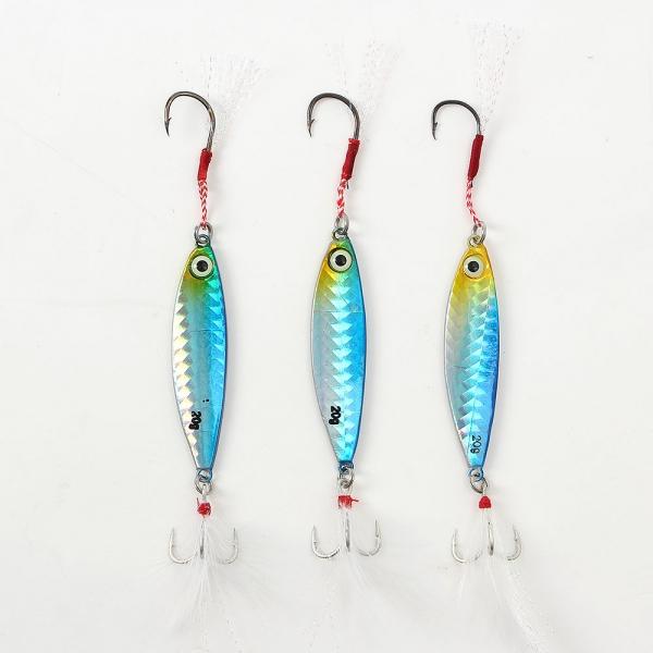 유혹 메탈 지그 3p세트 블루 20g