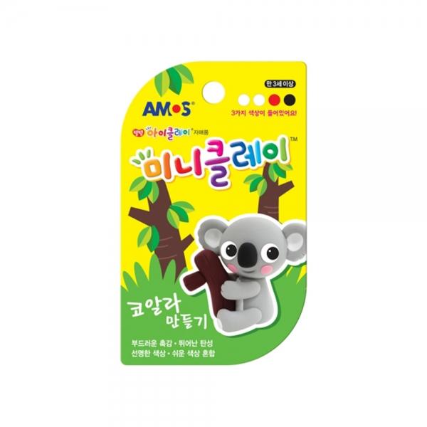 f20 88593 아모스 2500 미니클레이 코알라만들기 7.5g 4색-눈모양 1개 1개입