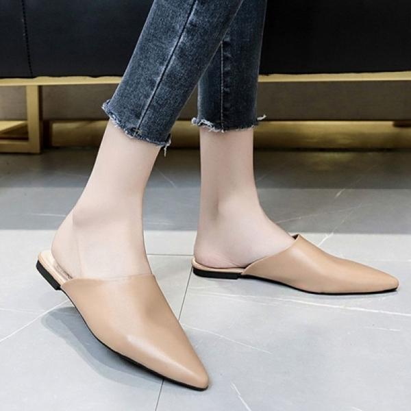 뾰족코 오피스룩 여성 봄 패션 스타일 구두 슬리퍼 뮬