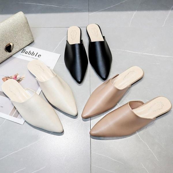 여자 뮬 슬리퍼 데이트 모임 패션 슈즈 코디