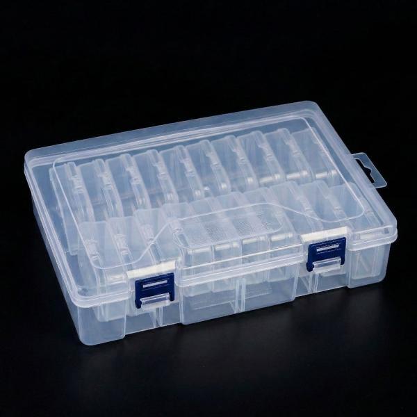 20개 개별케이스 플라스틱 투명 소품케이스 비즈 보관함 액세서리 보관통