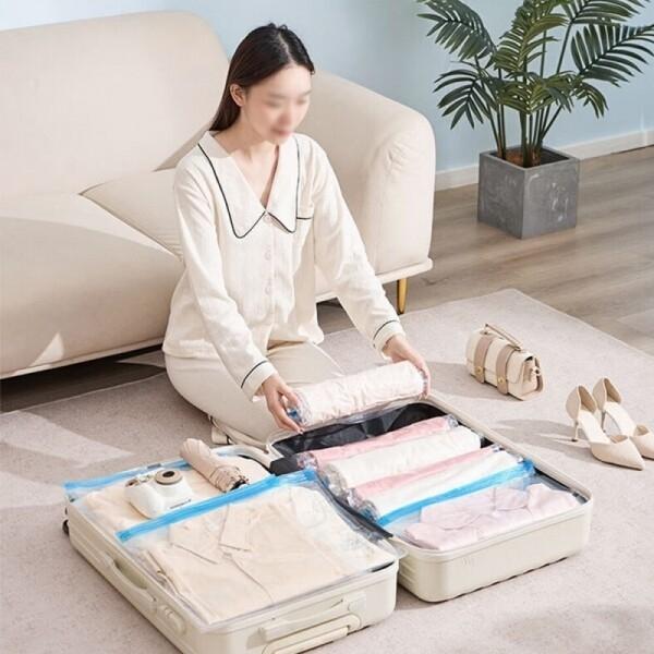 미누스 여행용 의류 압축지퍼팩
