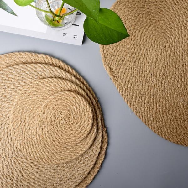 밀짚 라탄 냄비받침 컵받침 테이블매트 18cm 24cm