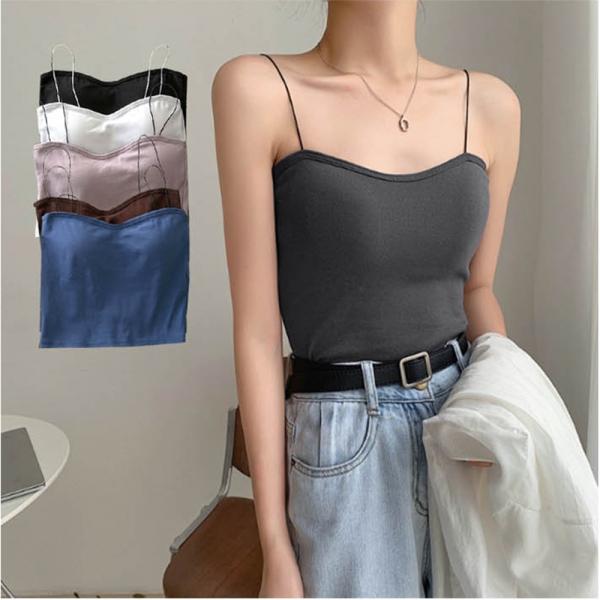 캡 내장 끈나시 미들 55~66 기본 패드 내장 노브라 ok