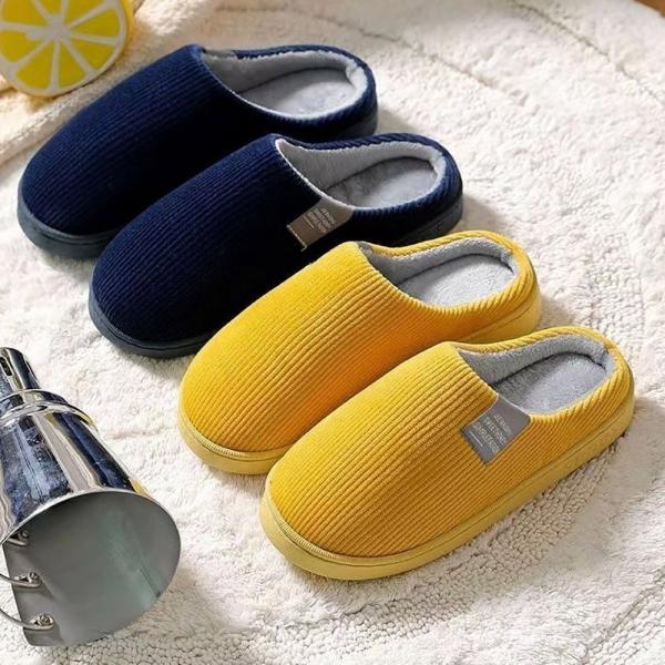남자 여자 겨울 실내 코듀로이 푹신 포근 논슬립 슬리퍼
