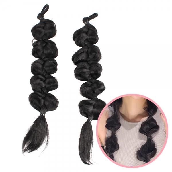 땋은머리 댕기머리 헤어스타일 가발