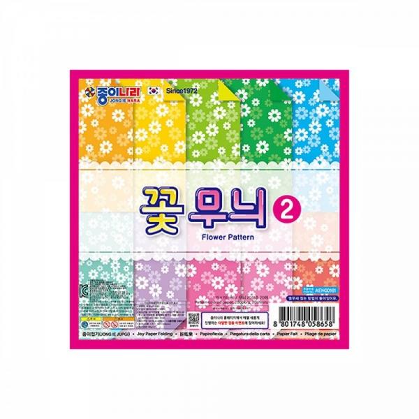 종이나라 꽃 무늬 색종이 2번 국화 20매 (20개입)