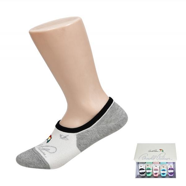 아놀드파마 데일리한 여성 로고 패턴 덧신