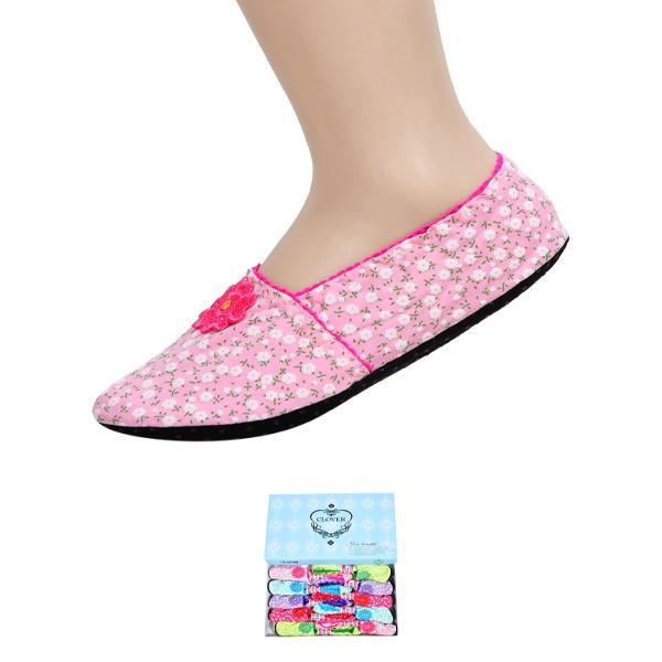 화사한 플로럴 미끄럼방지 여성 덧신