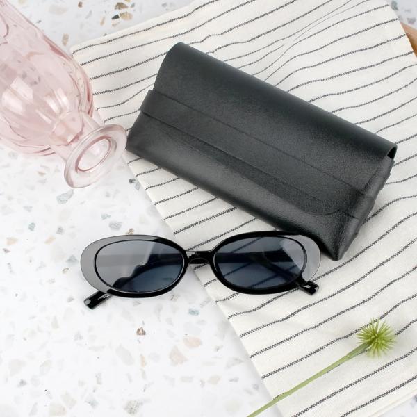 캣아이 타원형 선글라스 블랙