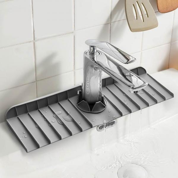 싱크대 세면대 실리콘 물받이 씽크대 패드 그레이