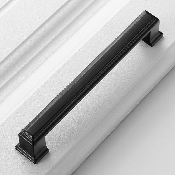 모던시크 블랙 가구손잡이 4세트 128mm 사각몰딩