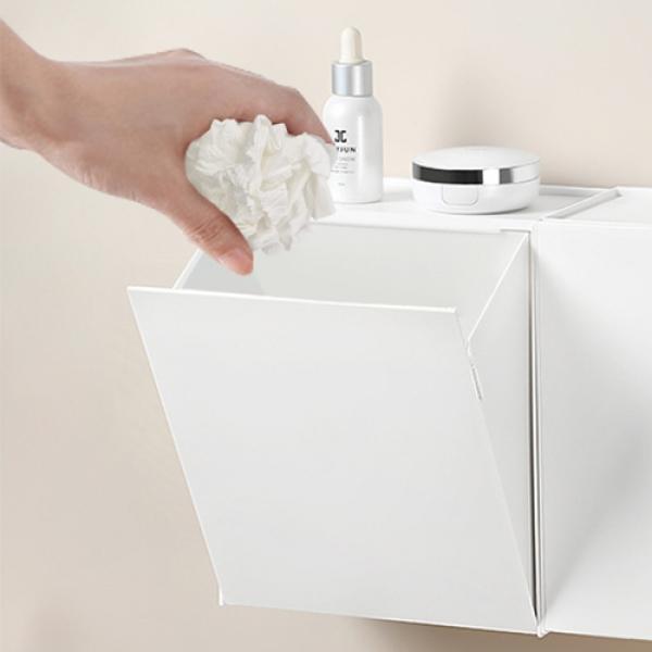 벽걸이 걸이형 휴지통 화장실 욕실 주방 쓰레기통 무타공 부착식 수납 정리함