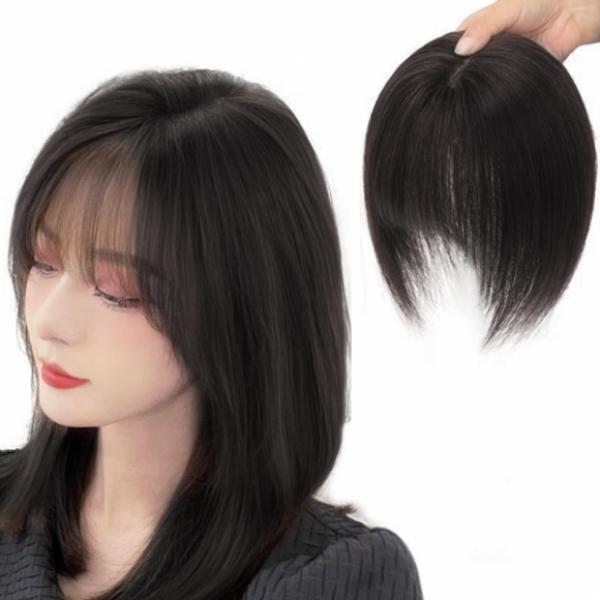 내추럴  앞머리 정수리가발 고열사 탑커버