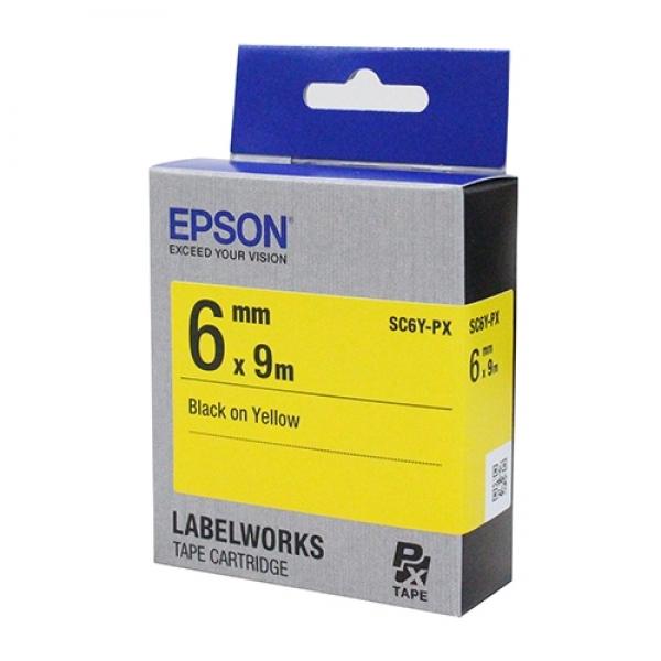 EPSON)라벨프린터리본(SC6Y)노랑/흑문자