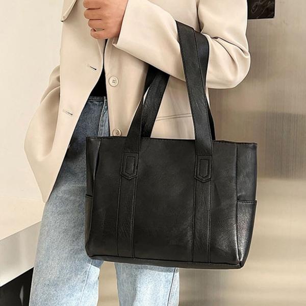 여성 레트로 레더 패션 클래식 스타일 사각 숄더백