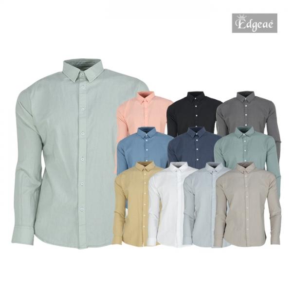 엣지애 남성 파스텔 컬러 린넨 카라 셔츠 MCTCT5171M1