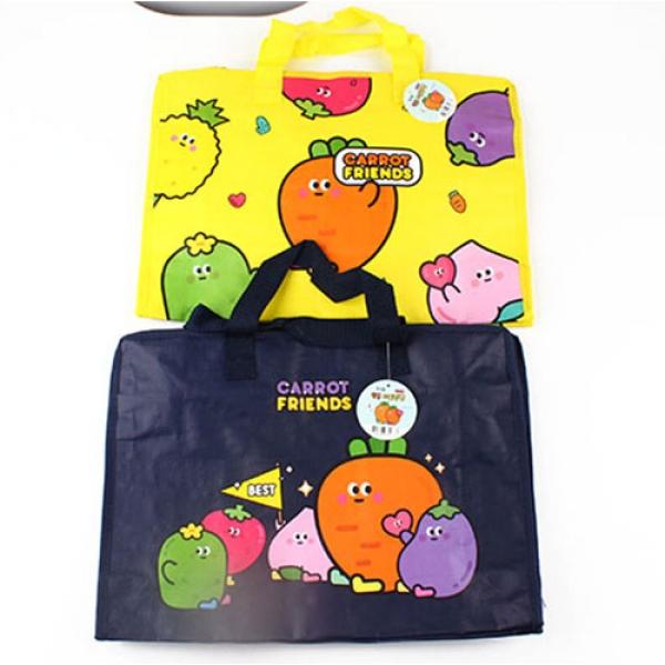 525D] 4500 당근 타포린 쇼핑백(중) (10개세트)