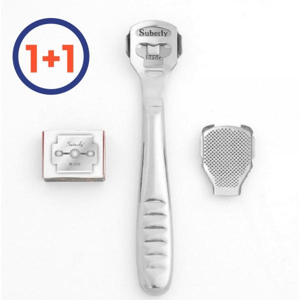 1+1 굳은살제거기 발뒤꿈치 각질 제거기 풋파일(교체날 10개 포함)