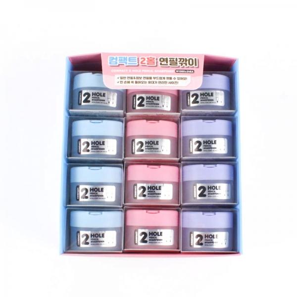 431A] 1000 컴팩트 2홀 연필깎이 (24개세트)