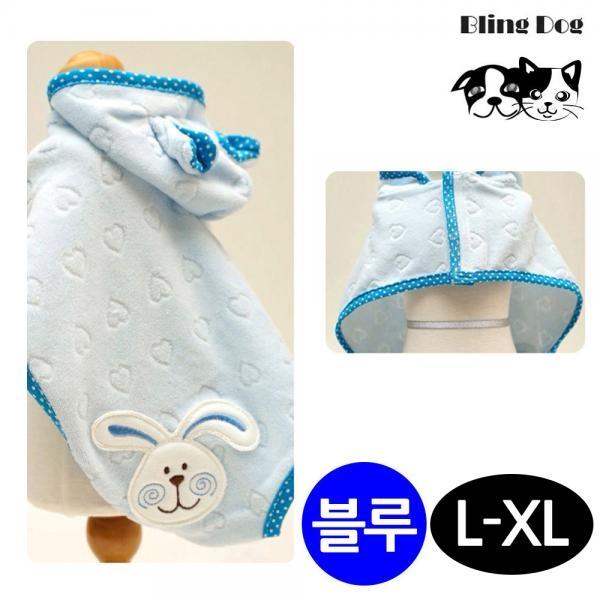 블링독 강아지 목욕가운 (블루) (L-XL)