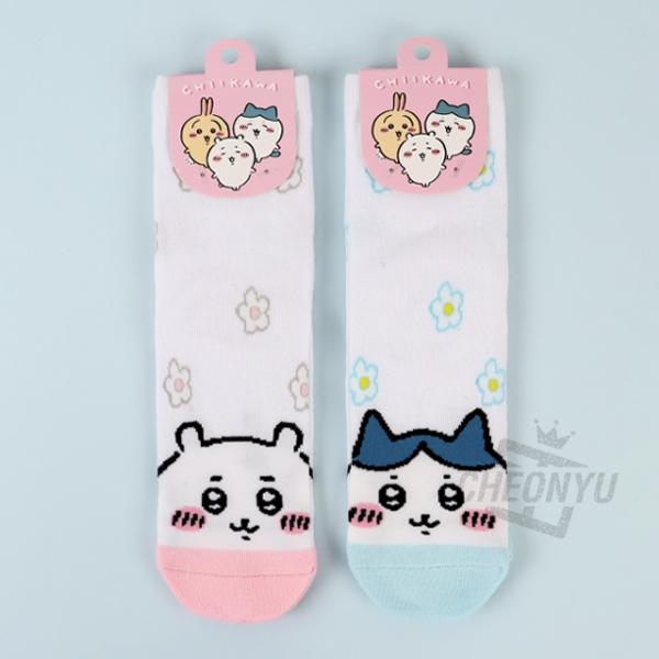 먼작귀 치이카와 플라워 중목 양말