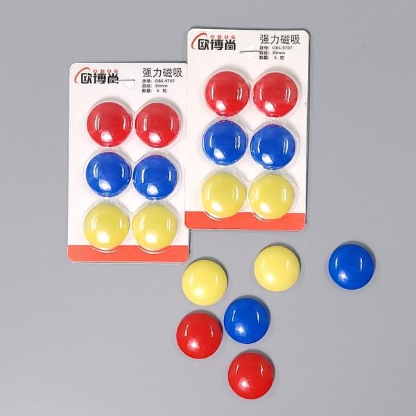 화이트보드 원형 칠판 자석 6PC