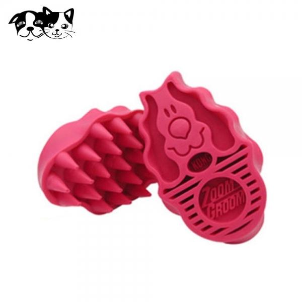 KONG 퍼피 줌그룸 브러쉬 (Small) (레드) (강아지 브러쉬)